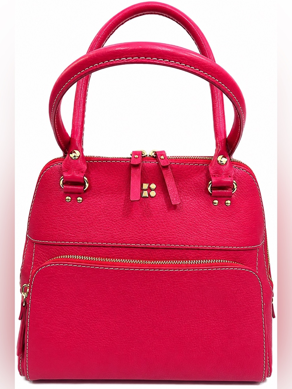 Kate Spade Wellesley Maeda Hot Pink Structured Satchel with Gold Hardware
